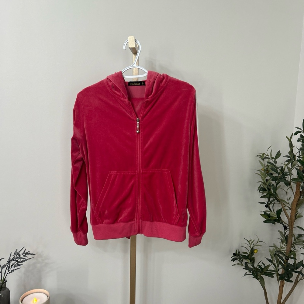 Pink Zip-Up Hoodie tracksuit